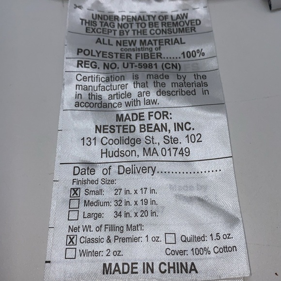 Nested Bean Zen Sack Classic Sleep Sack Bag Size 0-6 Months White Grey Baby - Picture 6 of 7